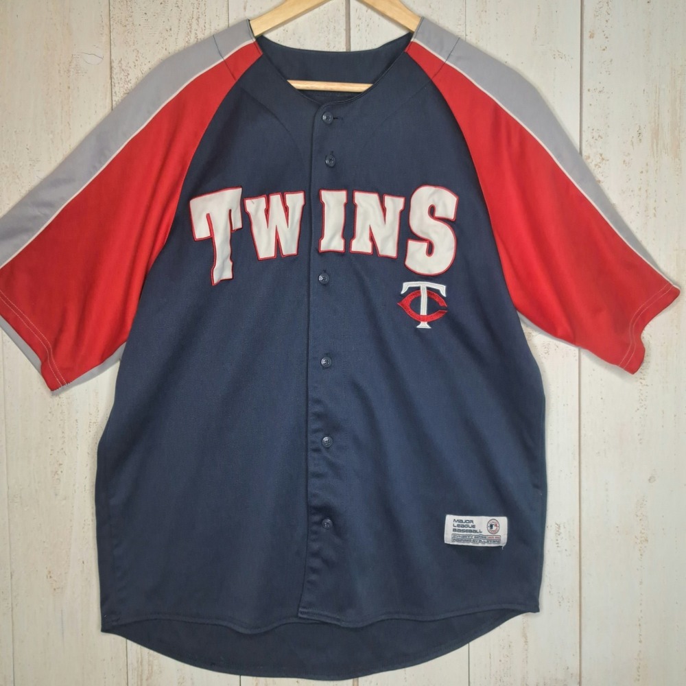 Retro Y2k Raglan Colorblock Athleisure Minnesota Twins True Fan Jersey MLB